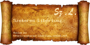 Szekeres Libériusz névjegykártya